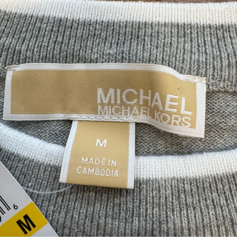 Michael Kors Gray KORS Logo Crop Sweatshirt - Picture 9 of 12
